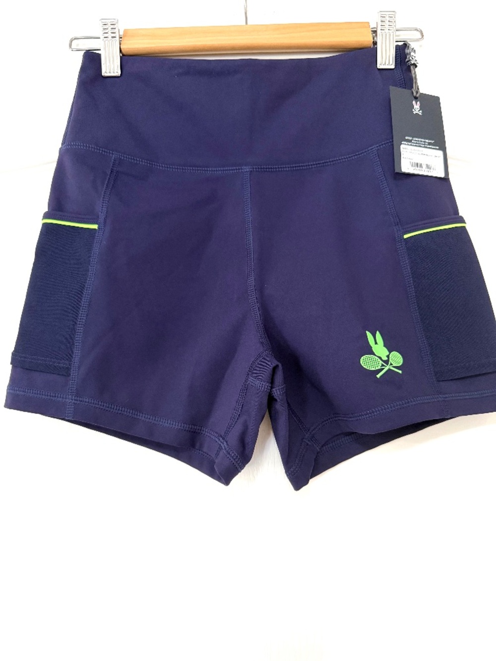 NWT Psycho Bunny x Tennis Canada Ball Crew Bike Shorts Navy Small